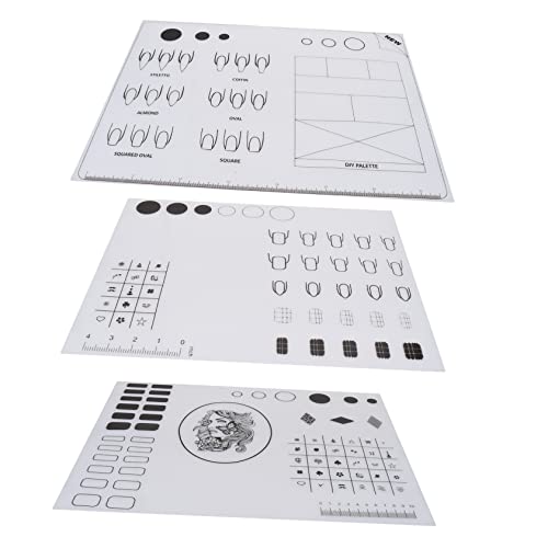 VALICLUD 3stücke Silikonmatten Für Nageldesign Rutschfeste Nailart-übungsmatte Leicht Zu Reinigen Und Flexibel Für Tischplatten Und Nailart-stempel Waschbar Und Wasserfest von VALICLUD
