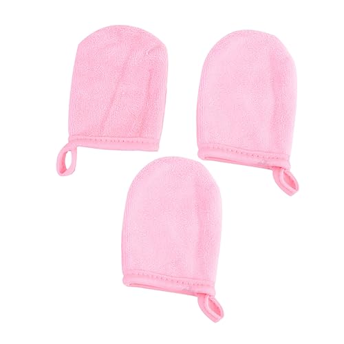 VALICLUD 3stücke Teilige Gesichtsreinigungshandschuhe Make-up-entferner Puderquaste Reinigungspads Verdickte Reinigungspads Waschbar Und Wiederverwendbar von VALICLUD