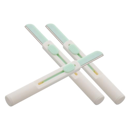 VALICLUD 3stücke Teiliges Augenbrauen-trimmer Damen Und Herren Edelstahl-rasierer Mit Ausziehbarem Design Geeignet Für Reisen Und Präzise Formen von VALICLUD