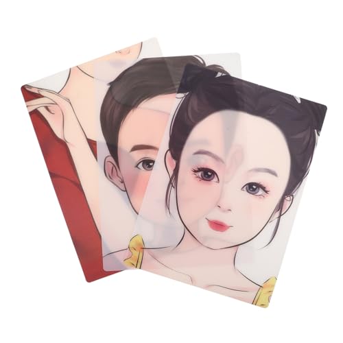 VALICLUD 3stücke Wiederverwendbare Make-up-übungsgesicht Schablonen Waschbare Gesichtsbemalungsschablonen Für Anfänger Realistische Gesichtsform Für Genaues Üben Geeignet Für Feiern von VALICLUD