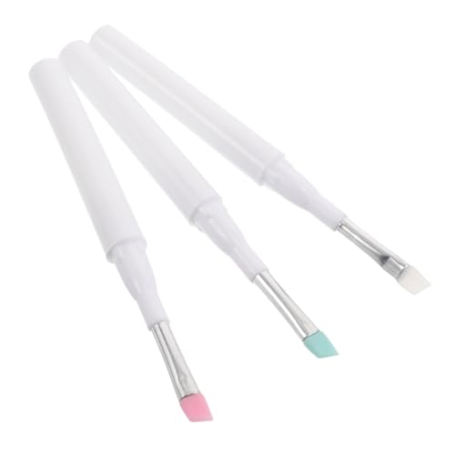 VALICLUD 3stücke Wiederverwendbarer Silikon-epoxidharz Für Make-up-pinsel Lidschatten-applikatorpinsel Lidschatten-make-up-pinsel Geeignet Für Und Wimperntrennung Leicht Zu Reinigen von VALICLUD