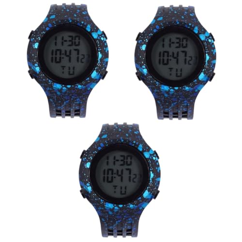VALICLUD 3stücke wasserdichte Multifunktions-Armbanduhr Für Schüler Led Digitaluhr Für Jungen Und Mädchen Einstellbares Armband Für Sport Und Freizeit Als Zu Geburtstagen Oder von VALICLUD