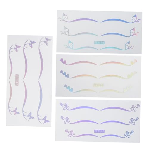 VALICLUD 4blatt Schmetterlings-eyeliner-aufkleber Holografische Doppel-augenlid-aufkleber Temporäre Für Party Festival Und Halloween von VALICLUD