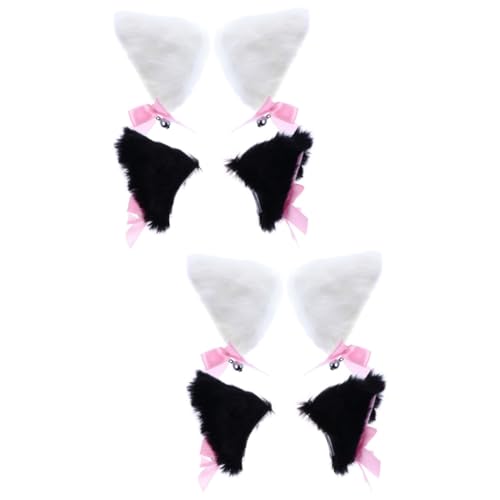 VALICLUD 4 Paar Fuchs Ohr Haarspange Katzenohr Haarspangen Plüsch Katze Haarspangen Pelzhaar Tiere Ohr Haarspange Haarspangen für Katze Cosplay Haarspange Tiere Ohr Haarnadel Flanell von VALICLUD