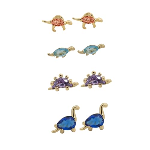VALICLUD 4 Paare Cartoon Ohrringe Wenig Dinosaurierohr Zubehör Tierform Ohrringe VALICLUD 4 Paare Cartoon Ohrringe Wenig Dinosaurierohr Zubehör Tierform Ohrringe von VALICLUD