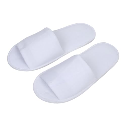 VALICLUD 4 Paare Einweg Herren Faltbare Reise Hausschuhe Offene Zehen Atmungsaktive Hotelslipper Leicht Komfortabel Weiß Für Gäste Spa Home von VALICLUD