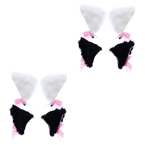 VALICLUD 4 Paare Fuchs Ohr Haarspange Katzenohren Haarnadeln Tiere Ohr Haarspange Clip auf Katzenohren haarklammer kinder haarklammer set Haarnadel für Mädchen Haarschmuck für Damen Flanell von VALICLUD