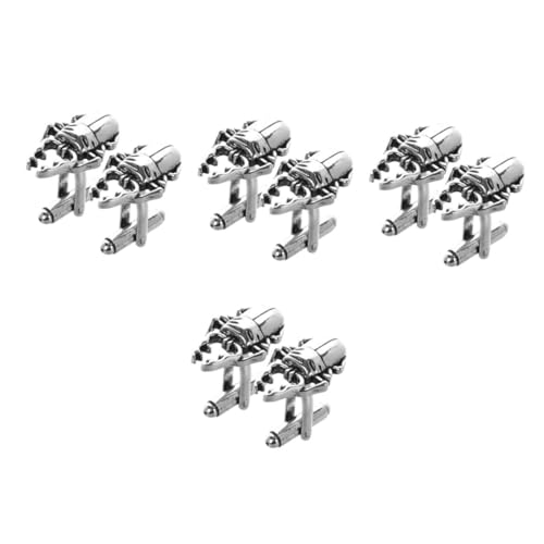 VALICLUD 4 Paare -manschettenknöpfe Und Manschettennadeln Manschettenknöpfe Für Herrenanzug Manschettenknöpfe Aus Metall Retro-manschettenknöpfe Zinklegierung Silver von VALICLUD