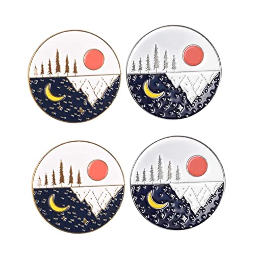 VALICLUD 4 STÜCKE Mond Broschen Kreative Anstecknadeln aus Hochwertiger Legierung Schmuckakzente für Damen und Mädchen Vielseitig Kombinierbar mit Kleidung und Accessoires von VALICLUD