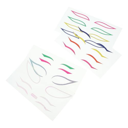 VALICLUD 4 Sätze Farbige Eyeliner Aufkleber Wasserdichte Make Up Schablonen für Partys Teiliges Einfach Anzuwenden Selbstklebend Leicht und Tragbar für Unterwegs Hause von VALICLUD