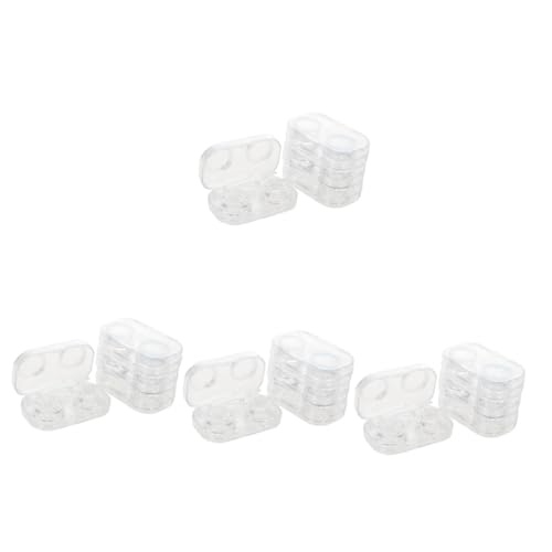 VALICLUD 4 Sätze Kontaktlinsenbehälter Brillenetui Linsenpflege Organizer Linsenhalter Transparentes Etui 4 Stück * 4 von VALICLUD