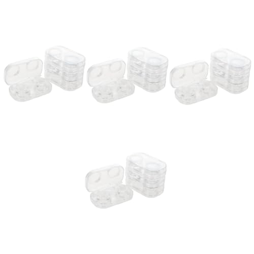 VALICLUD 4 Sätze Kontaktlinsenbehälter Linsenhalter Transparentes Etui Brillenaufbewahrung Linsenpflege Organizer 4 Stück * 4 von VALICLUD