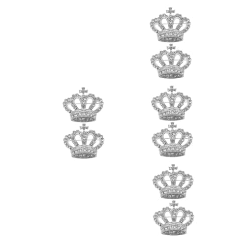 VALICLUD 4 Sätze Kronenzirkonbrosche Damen Brosche Korsage Brosche Kronenbrosche Dekorative Stifte Schal Brosche Kleid Brosche Festival Rhinestone Crystal Pin Legierung Silver 2 Stück * 4 von VALICLUD