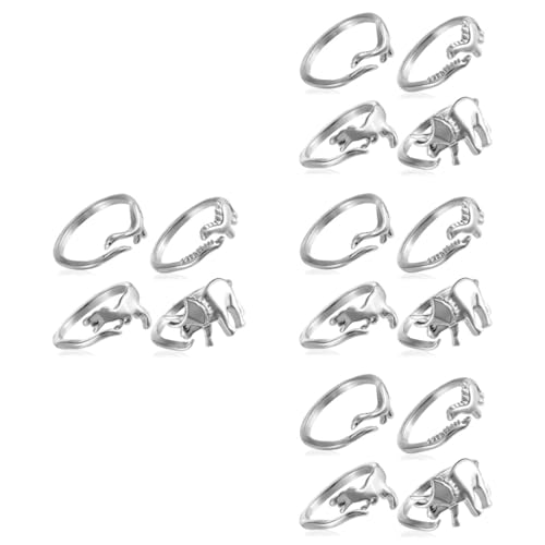 VALICLUD 4 Sätze Ring Zellarmbänder Pop-perlen Miniaturmodell Stapel Trockenregal-schuhregal Blenden Wok Hochzeitsschmuck Geburtstagsgeschenk Silve Geburtstagsmitgebsl Legierung 4 Stück * 4 von VALICLUD