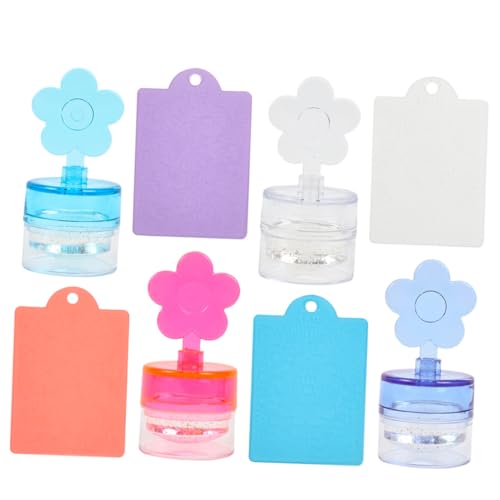 VALICLUD 4 Sätze Silikon -Briefmarkenset Maniküre Schablone Nagelkunstwerkzeuge drücken Bausatz Nageldesign-Stempel Nagelstampfer Klarer Nagelstempel aus Silikon Silikonstempel Kieselgel von VALICLUD