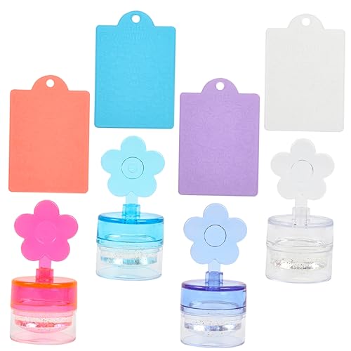 VALICLUD 4 Sätze Silikon -Briefmarkenset für beeindrucken Spitze drücken Stamper LED Kind Nagel Stempel Französischer Trinkgeldstempel Französischer Maniküre-Stempel Plastik von VALICLUD