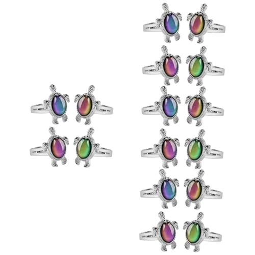 VALICLUD 4 Sätze Thermochromer Farbwechselring Für Stimmungsring Schildkröte Temperaturänderungsring Für Temperaturwechselring Für Legierung 4 Stück * 4 von VALICLUD