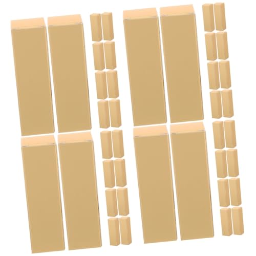VALICLUD 4 Sätze Verpackungsboxen Für Lippenstifte DIY Lippenstiftboxen Faltbare Papierschachteln Für Lippenpflege Und Parfümbehälter Für Reisen Und Aufbewahrung 50 Stück * 4 von VALICLUD