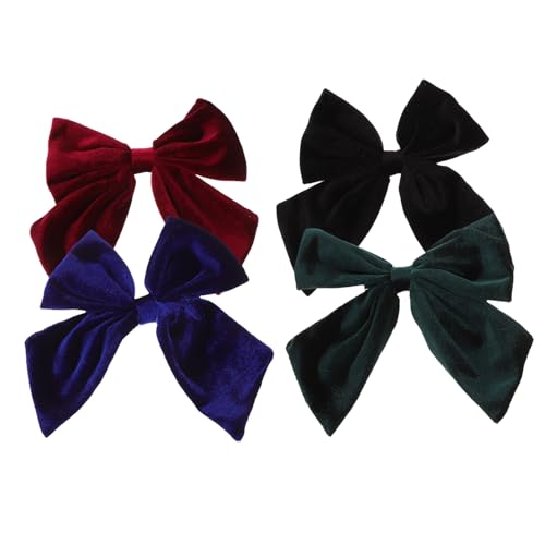 VALICLUD 4 Stck. Fleece -Haarnadel Haarspange für Haarspangen und -bänder für Mädchen schleifen haarspange Bowknot -Haarclip Haarspange mit Schleife Barrette Haarklammern Flanell von VALICLUD