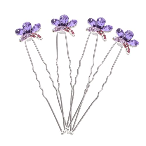 VALICLUD 4 Stck. Haarnadeln für Damen mit Rhinestone Butterfly Förmige Haarklammern Eleganter Haarschmuck für Hochzeiten und Besondere Anlässe von VALICLUD