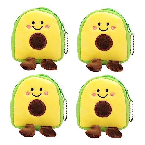 VALICLUD 4stücke Avocado Geformte Geldbörse Für Mädchen Kleine Münztasche Plüschige Wechseltasche Für Urlaub Und Alltag von VALICLUD
