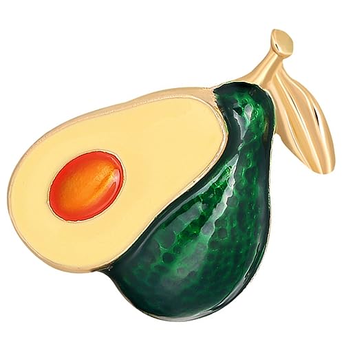 VALICLUD 4 Stück Avocado-Brosche abstecknadeln pinns Broschennadel Strassdekor Damen Accessoires Abzeichen für Frauen Mantel Kragennadel Stift Schmuck Fräulein schmücken von VALICLUD