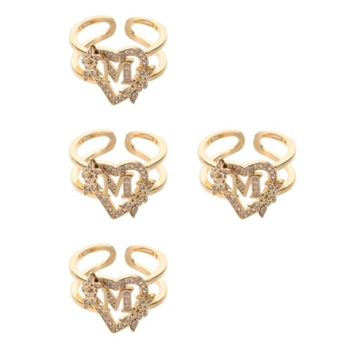 VALICLUD 4 Stück Blumen-Buchstabenring Mini-Puppen kleiner Kerzenhalter für Teelichter Ring mit Initialen Trendiger Ring anfänglicher stapelbarer Ring Initial-Charm-Ring Kupfer Golden VALICLUD 4 Stück Blumen-Buchstabenring Mini-Puppen kleiner Kerzenhalter für Teelichter Ring mit Initialen Trendiger Ring anfänglicher stapelbarer Ring Initial-Charm-Ring Kupfer Golden von VALICLUD