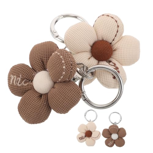 VALICLUD 4 Stück Blumiger Reise Hutclip für Tasche Handfreier Baumwoll Blumenhalter mit Fünf Design Stabiler Kappenhalter für Rucksack Gepäck Damen und Herren Schutz vor Verlust von VALICLUD