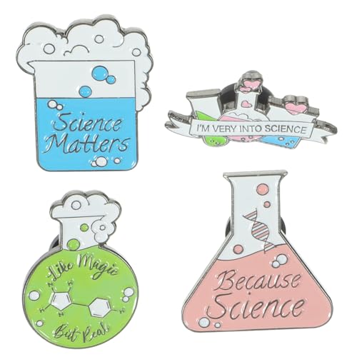 VALICLUD Chemie-thema Reagenzglas Flasche Abzeichen Revers Broschen Für Kleidung Schal Anzug Rucksack von VALICLUD