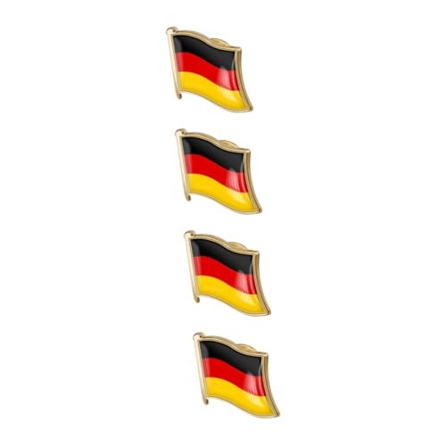 VALICLUD 4 Stück Deutschlandfahnenbrosche Kleidungsabzeichen Anstecknadel mit Landesflagge Flaggen dekorative Stifte Anstecknadel für Rucksäcke Anstecknadel für Männer Schal Banner Rucksack von VALICLUD