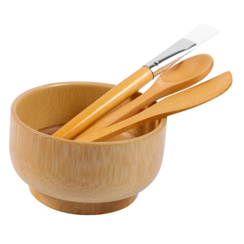 VALICLUD 4 Stück Diy Gesichtsmaske Set Teiliges Set mit Schale Spatel Pinsel und Löffel Wiederverwendbar und Leicht zu Reinigen für Hautpflege zu Hause und Unterwegs von VALICLUD