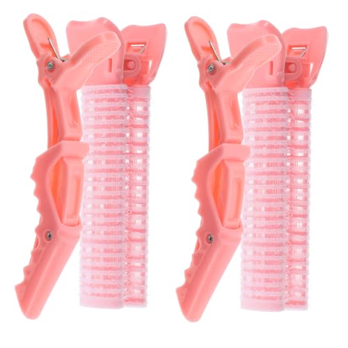 VALICLUD 4 Stück Entebilly Jacket Set Root-Clips volumengebende Haarwurzelclips Haarvolumen-Clips für Wurzeln Root-Volume-Tool Rollclips Haarnadeln für Frauen Plastik Rosa von VALICLUD