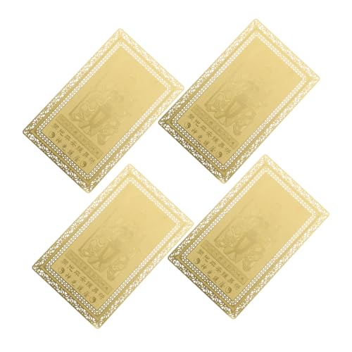 VALICLUD 4 Stück Feng Shui Tai Sui Amulett Karte aus Kupfer Feng Shui Schutz Glücksbringer für Reise und Geldbörse mit Chinesischem Tierkreiszeichen Pferd von VALICLUD