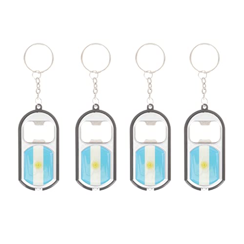 VALICLUD 4stücke Fußball-Fahnen Schlüsselanhänger Mit Flaschenöffner Tragbare Und Kreative Schlüsselanhänger Für Sportbegeisterte Für Outdoor-aktivitäten Dekoration von VALICLUD