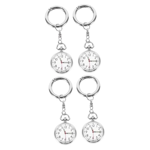 VALICLUD 4stücke Schwesternuhr Schlüsselanhänger Für Studenten Taschenuhr Mit Clip Tragbare Elektronik-Uhr Für Prüfungen Und Pflegeberufe Und Langlebig von VALICLUD
