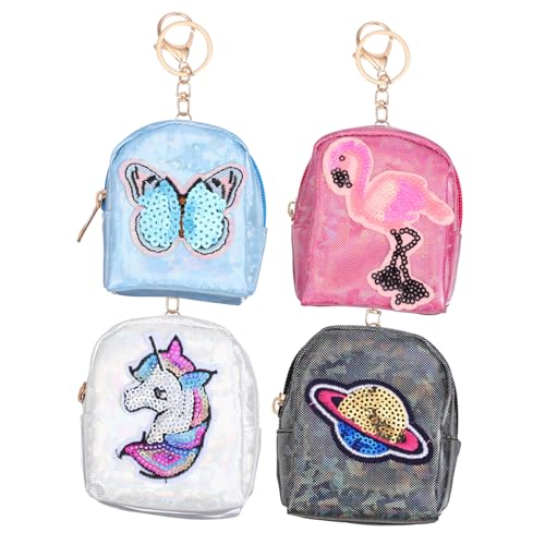 VALICLUD Schickes Design 4er-Set Mädchen-geldbörsen Schlüsseltasche Mit Feinen Details Pu-Leder Für Mädchen von VALICLUD