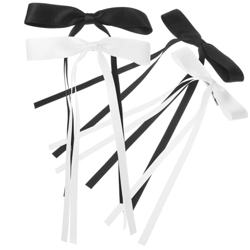 VALICLUD 4 Stück Große Haarschleifen Clips Damen Haarspangen mit Doppelter Spitze und Metallclip Langlebig Rutschfest Modisch für Teenager Mädchen und Frauen Geeignet für Vielseitige von VALICLUD