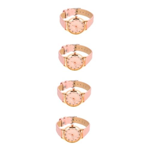 VALICLUD 4 Stück Gürtel damenuhr damengeschenke damengeschenkideen Damenmodeuhr Damenarmbanduhr dekorative Armbanduhr leichte Uhrenverzierung stylische Armbanduhr exquisites Uhrendekor Rosa von VALICLUD