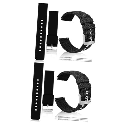 VALICLUD 4 Stück Gurt fittnessband gym armband armbinde watches straps Bands Armbänder für Männer uhrenarmbänder Ersatzband Männer Uhrenarmband Anschauen Schalter s2 Nylon und Silikon von VALICLUD