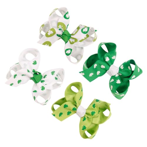 VALICLUD Haarspangen Mit Schleife Und Knoten Handgefertigt Für Partys Und Unterhaltung Für Damen Weiß/grün 4 Stück von VALICLUD