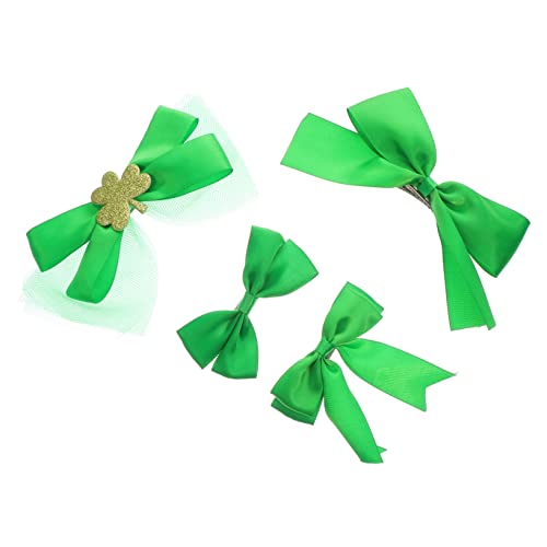 VALICLUD 4 Stück Haarnadeln Zum Irischen Tag Kleine Haarspangen St. Patricks Day Haarnadel Haarspangen Für Mädchen Patrick Mädchen Haarnadel St. Patricks Day Haarspangen Grün Schleife Green von VALICLUD