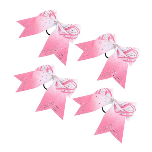 VALICLUD 4stücke Cheerleader-schleifen Mit Strasssteinen Glitzernde Schleifen Für Mädchen Haarstyling-accessoires Haarschleifen Für Pferdeschwanzfrisuren Haar-accessoires Für von VALICLUD