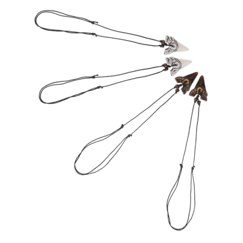 VALICLUD 4 Stück Haifischzahn Halskette für Männer Robuste Surfer Schmuck mit Holzperlen Trendige Strand Halskette Modisches Accessoire für Jungen und Männer VALICLUD 4 Stück Haifischzahn Halskette für Männer Robuste Surfer Schmuck mit Holzperlen Trendige Strand Halskette Modisches Accessoire für Jungen und Männer von VALICLUD