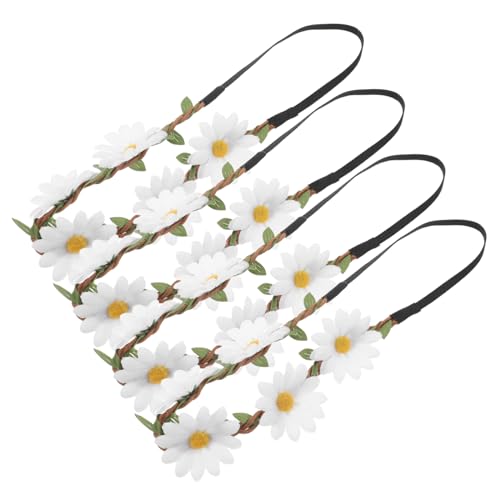VALICLUD 4stücke Blumen-blumenkrone Stirnband Handgefertigt Blumen-haarband Für Mädchen Natur-blumenkronen-stirnband Geeignet Für Hochzeiten Festivals Und Tägliche Verwendung von VALICLUD