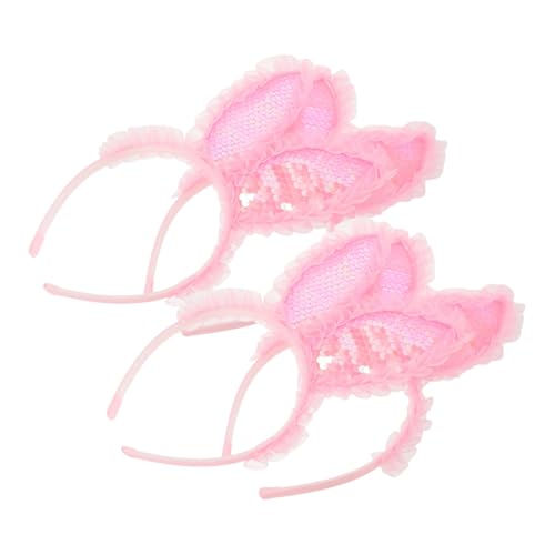 VALICLUD 4stücke Kaninchenohren Stirnband Für Damen Leuchtendes Hasenohren Haarband Party Kopfbedeckung Ostern Cosplay Zubehör Flexibles Haarband von VALICLUD