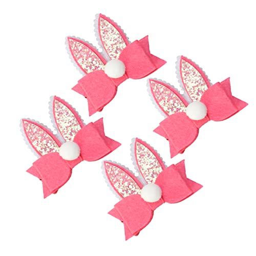 VALICLUD 4 Stück Hasenohr Haarspangen Mit Schleife Für Mädchen Osterkopfschmuck Entzückendes Haaraccessoire Für Kinder Für Feste Und Feiern von VALICLUD