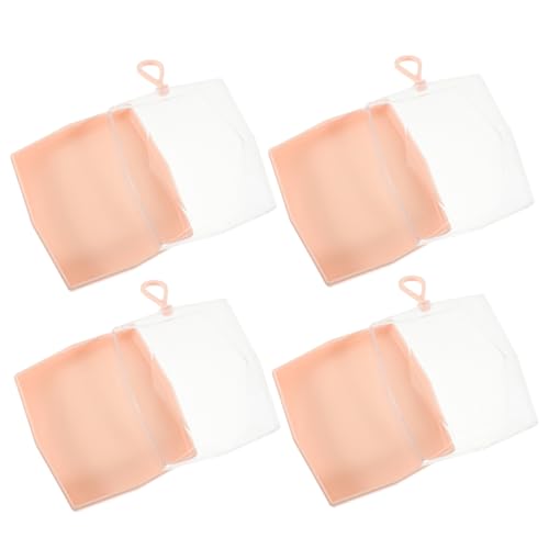 VALICLUD 4 Stück Kompakte Make Up Schwamm Aufbewahrungsboxen Tragbare Gesichtsschwamm Halter für Reisen und Zuhause Stilvoller Organizer mit Ausreichendem Stauraum Pflegeleicht und von VALICLUD