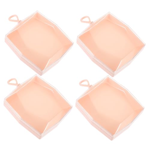VALICLUD 4 Stück Komprimierte Gesichts Organizer Aufbewahrungsboxen für Make Up Schwämme für Reisen und Zuhause Stylisches Design für Platzsparend und Leicht zu Reinigen von VALICLUD