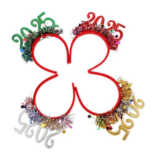 VALICLUD Silvester-stirnband in Großpackung – 4 Party-kopfbedeckungen Für Weihnachts- Abschluss- Und Feierdekorationen von VALICLUD