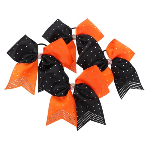 VALICLUD 4stücke Schleifenclips Für Mädchen Strass-haargummis Cheerleader-haarschmuck Dekorative Haarclips Glitzernde Haarschleifen Für Schule Und Party von VALICLUD